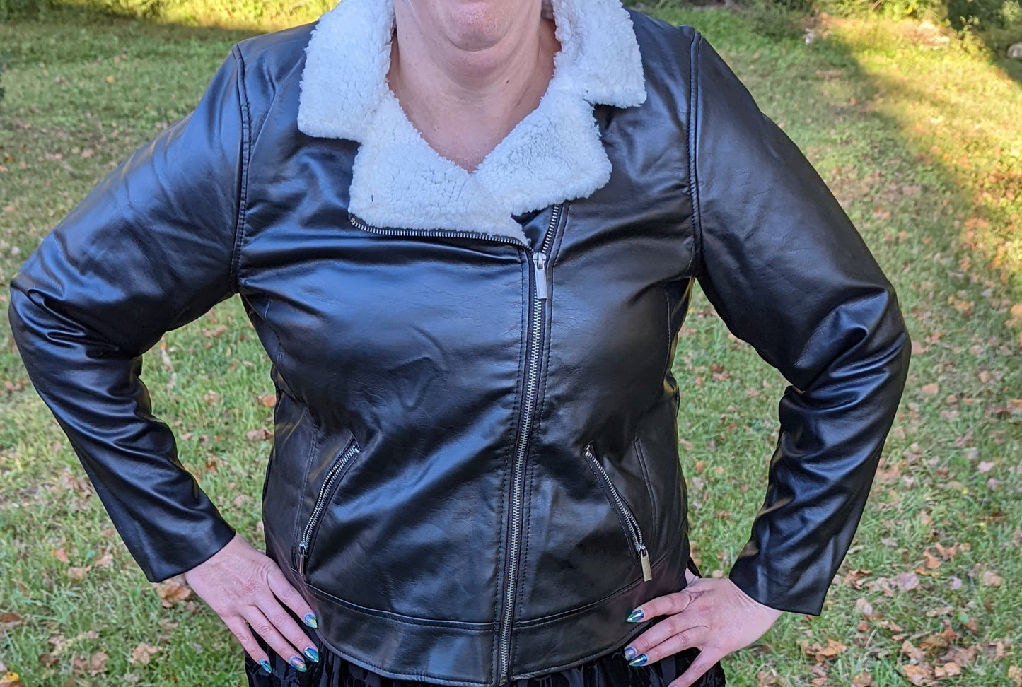 Torrid Sherpa Lined Faux Leather Moto Jacket