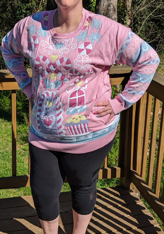 Pink Gingerbread Christmas Sweater