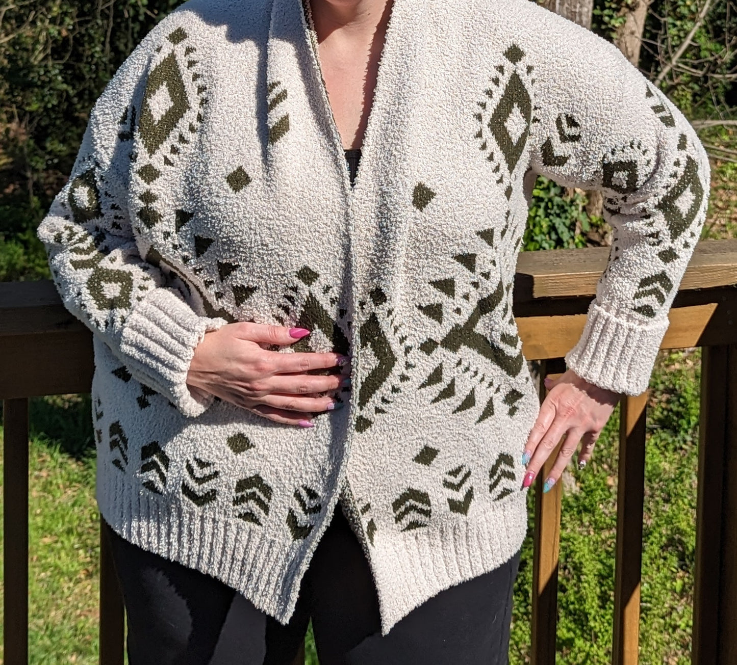 Fuzzy Geometric Cardigan